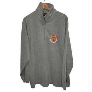 Vintage Men's Gray Quarter-Zip Pullover Lightweight Jacket Size Medium Vols